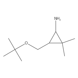 3-[(Tert-butoxy)methyl]-2,2-dimethylcyclopropan-1-amine结构式
