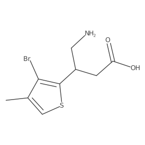 4-Amino-3-(3-bromo-4-methylthiophen-2-yl)butanoic acid结构式