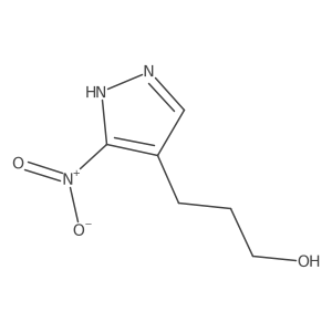 3-(3-nitro-1H-pyrazol-4-yl)propan-1-ol结构式