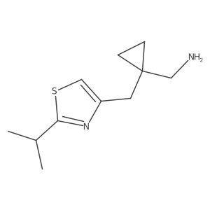 (1-{[2-(Propan-2-yl)-1,3-thiazol-4-yl]methyl}cyclopropyl)methanamine Structure