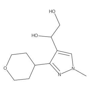 1-[1-methyl-3-(oxan-4-yl)-1H-pyrazol-4-yl]ethane-1,2-diol结构式