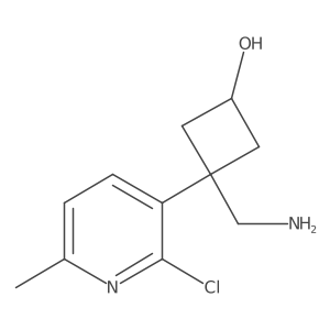 3-(Aminomethyl)-3-(2-chloro-6-methylpyridin-3-yl)cyclobutan-1-ol结构式