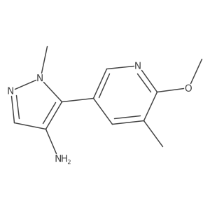5-(6-methoxy-5-methylpyridin-3-yl)-1-methyl-1H-pyrazol-4-amine结构式