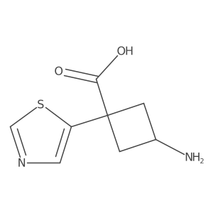 3-Amino-1-(1,3-thiazol-5-yl)cyclobutane-1-carboxylic acid Structure