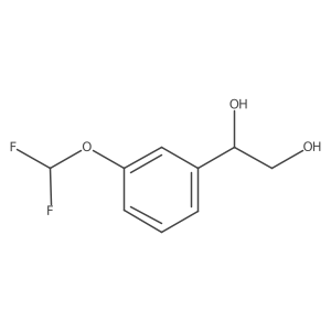 1-[3-(Difluoromethoxy)phenyl]ethane-1,2-diol结构式