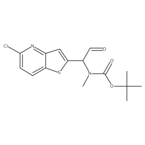 tert-butyl N-(1-{5-chlorothieno[3,2-b]pyridin-2-yl}-2-oxoethyl)-N-methylcarbamate结构式