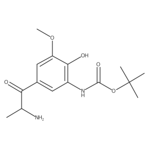 tert-butyl N-[5-(2-aminopropanoyl)-2-hydroxy-3-methoxyphenyl]carbamate Structure