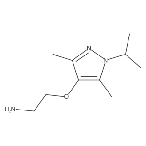 2-{[3,5-dimethyl-1-(propan-2-yl)-1H-pyrazol-4-yl]oxy}ethan-1-amine结构式