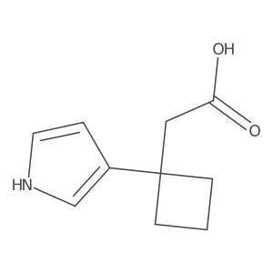 2-[1-(1H-pyrrol-3-yl)cyclobutyl]acetic acid Structure