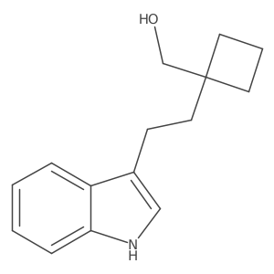 {1-[2-(1H-indol-3-yl)ethyl]cyclobutyl}methanol结构式