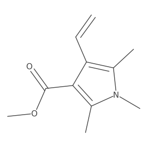 methyl 4-ethenyl-1,2,5-trimethyl-1H-pyrrole-3-carboxylate结构式