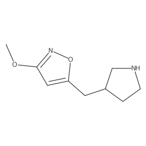 3-Methoxy-5-[(pyrrolidin-3-yl)methyl]-1,2-oxazole结构式