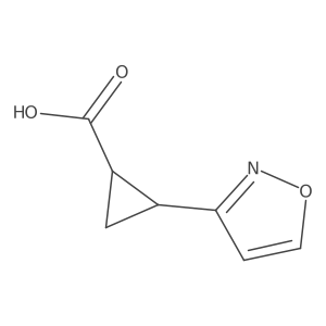 2-(1,2-Oxazol-3-yl)cyclopropane-1-carboxylic acid结构式