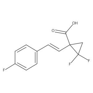 2,2-Difluoro-1-[2-(4-fluorophenyl)ethenyl]cyclopropane-1-carboxylic acid Structure