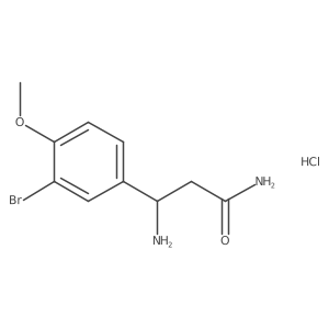 3-Amino-3-(3-bromo-4-methoxyphenyl)propanamide hydrochloride Structure