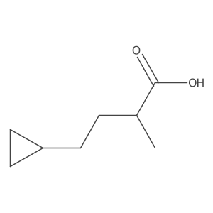 (2R)-4-Cyclopropyl-2-methylbutanoic acid Structure