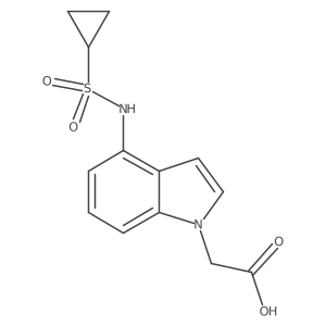 (4-Cyclopropanesulfonylamino-indol-1-yl)-acetic acid结构式