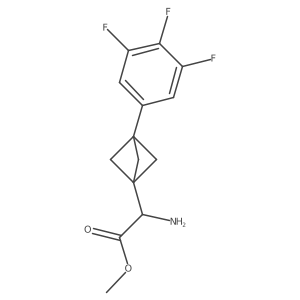 Methyl 2-amino-2-[3-(3,4,5-trifluorophenyl)-1-bicyclo[1.1.1]pentanyl]acetate结构式