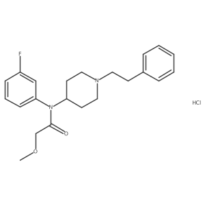 N-(3-fluorophenyl)-2-methoxy-N-(1-phenethylpiperidin-4-yl)acetamide,monohydrochloride结构式