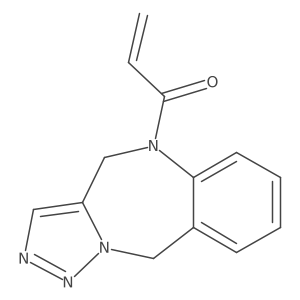 1-{3,4,5,9-Tetraazatricyclo[8.4.0.0,3,7]tetradeca-1(14),4,6,10,12-pentaen-9-yl}prop-2-en-1-one结构式