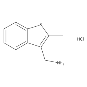 (2-Methylbenzo[b]thiophen-3-yl)methanamine hydrochloride结构式