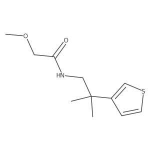 2-methoxy-N-(2-methyl-2-(thiophen-3-yl)propyl)acetamide结构式