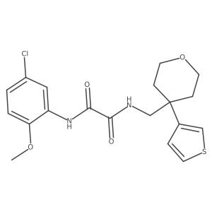 N-(5-chloro-2-methoxyphenyl)-N'-{[4-(thiophen-3-yl)oxan-4-yl]methyl}ethanediamide Structure