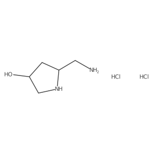 (3R,5R)-5-(Aminomethyl)pyrrolidin-3-ol;dihydrochloride Structure
