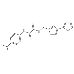 N-{[4-(furan-2-yl)thiophen-2-yl]methyl}-N'-[4-(propan-2-yl)phenyl]ethanediamide结构式