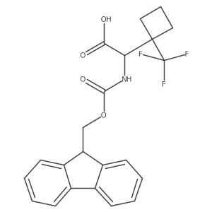 2-({[(9H-fluoren-9-yl)methoxy]carbonyl}amino)-2-[1-(trifluoromethyl)cyclobutyl]acetic acid结构式