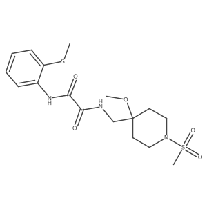 N-[(1-methanesulfonyl-4-methoxypiperidin-4-yl)methyl]-N'-[2-(methylsulfanyl)phenyl]ethanediamide Structure
