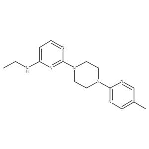 N-Ethyl-2-[4-(5-methylpyrimidin-2-yl)piperazin-1-yl]pyrimidin-4-amine结构式