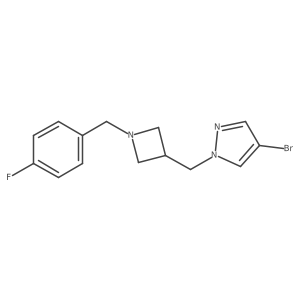 4-bromo-1-({1-[(4-fluorophenyl)methyl]azetidin-3-yl}methyl)-1H-pyrazole结构式