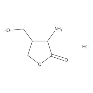(3R,4R)-3-Amino-4-(hydroxymethyl)oxolan-2-one;hydrochloride Structure