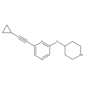 2-(2-Cyclopropylethynyl)-6-(piperidin-4-yloxy)pyrazine Structure