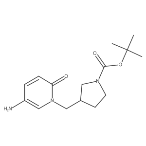 Tert-butyl 3-[(5-amino-2-oxo-1,2-dihydropyridin-1-yl)methyl]pyrrolidine-1-carboxylate Structure