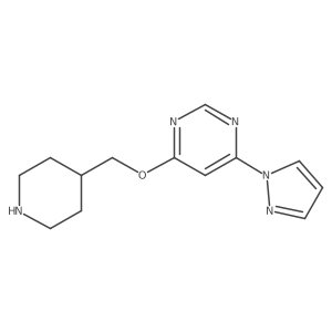 4-[(piperidin-4-yl)methoxy]-6-(1H-pyrazol-1-yl)pyrimidine结构式