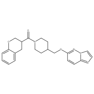1-(3,4-dihydro-2H-1-benzopyran-3-carbonyl)-4-({imidazo[1,2-b]pyridazin-6-yloxy}methyl)piperidine Structure
