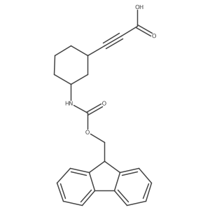 rac-3-[(1R,3S)-3-({[(9H-fluoren-9-yl)methoxy]carbonyl}amino)cyclohexyl]prop-2-ynoic acid结构式
