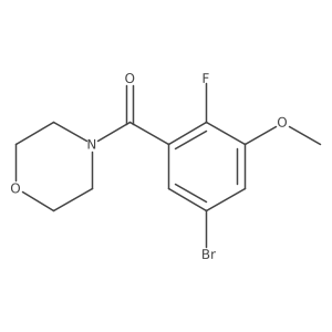(5-Bromo-2-fluoro-3-methoxyphenyl)(morpholino)methanone结构式