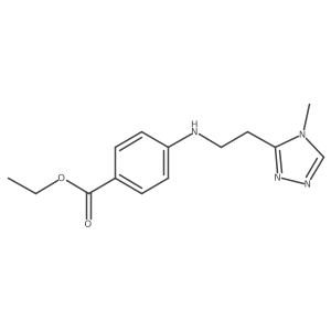 ethyl 4-{[2-(4-methyl-4H-1,2,4-triazol-3-yl)ethyl]amino}benzoate结构式