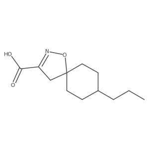 8-Propyl-1-oxa-2-azaspiro[4.5]dec-2-ene-3-carboxylic acid结构式