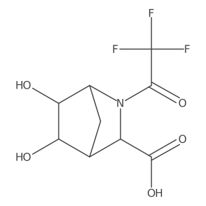 5,6-Dihydroxy-2-(2,2,2-trifluoroacetyl)-2-azabicyclo[2.2.1]heptane-3-carboxylic acid Structure