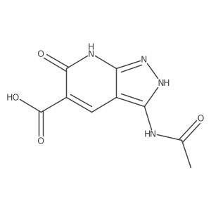 3-acetamido-6-oxo-1H,6H,7H-pyrazolo[3,4-b]pyridine-5-carboxylic acid Structure
