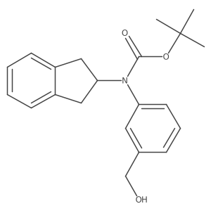 tert-butyl N-(2,3-dihydro-1H-inden-2-yl)-N-[3-(hydroxymethyl)phenyl]carbamate结构式