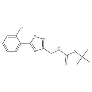 tert-butyl N-{[5-(2-bromophenyl)-1,2,4-oxadiazol-3-yl]methyl}carbamate结构式