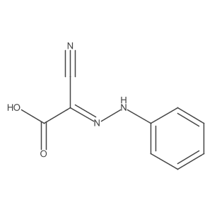 Glyoxylic acid, cyano-, 2-(phenylhydrazone), (Z)- Structure