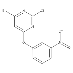 4-Bromo-2-chloro-6-(3-nitrophenoxy)pyrimidine结构式