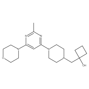 1-({4-[2-Methyl-6-(morpholin-4-yl)pyrimidin-4-yl]piperazin-1-yl}methyl)cyclobutan-1-ol结构式