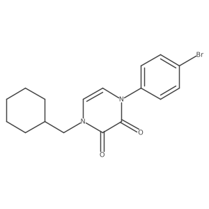 1-(4-Bromophenyl)-4-(cyclohexylmethyl)-1,2,3,4-tetrahydropyrazine-2,3-dione结构式